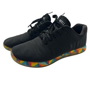Nobull Outwork Shoes Gym Workout Gum Bottom Lace Up Black Mens 9 Womens 10.5